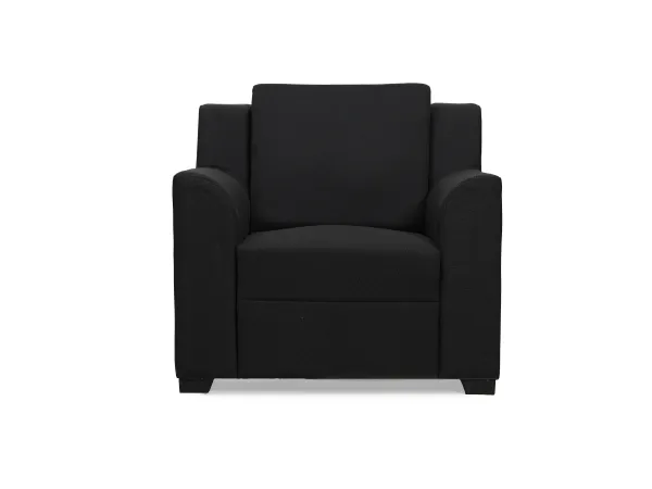 Erica Upholstered Single Seater Sofa in Charcoal Color
